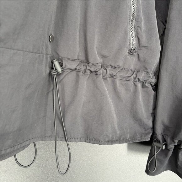 Athleta Women's Acadia Jacket Size Small Black Snap Front Water Repellent - Picture 3 of 8